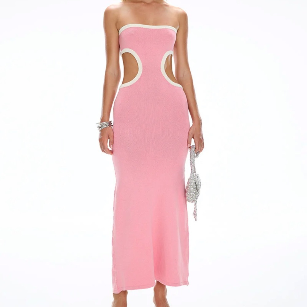 Cin Cin Barbie Pink Strapless Dress